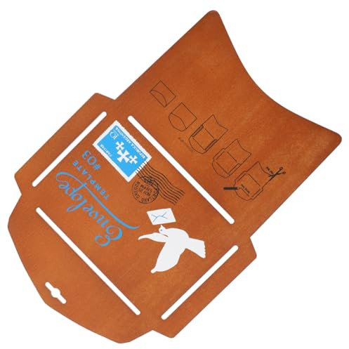 BELLIFFY Holzschablone Briefumschlag Selbstgemacht Vorlage Aus Robustem Holz Für Briefumschläge Grußkarten Basteln Geschenk