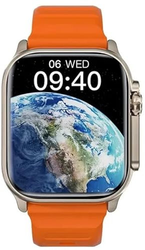 JINSHANGZI 2024 New AMOLED Screen IWO Ultra 8 HK8 PRO Max Smart Watch 49mm Series 8 2.20 Screen High Refresh Rtae NFC Compass for Android iOS (Orange)
