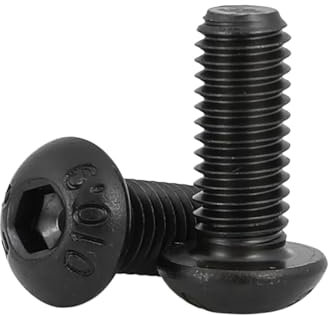 Aqxyju 2~10 Stück BSW British Standard 1/8 5/32 3/16 1/4 5/16 3/8 Klasse 10.9 Schwarze Innensechskantschraube mit Linsenkopf und Pilzkopf(3I16-24(10pcs),1/2)
