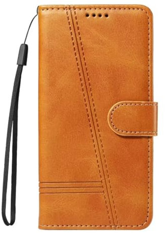 Handyhülle Kompatibel mit Samsung Galaxy A23/F23/M23 Hülle Flip Lederhülle, für Samsung Galaxy A23/F23/M23 Handyhülle Book Case Wallet PU Leder Tasche und Magnet Kartenfach Bumper Schutzhülle gelb
