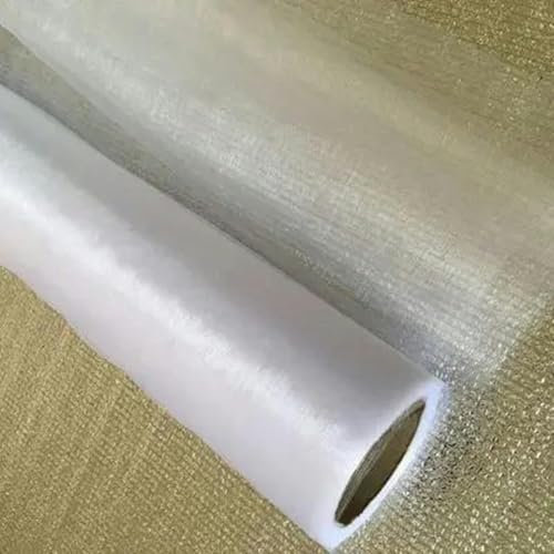 Tischläufer-Dekorationsgarnrolle, Kristalltüll, Organza, durchsichtige Gaze, Gastgeschenke, 50 cm x 50/30 Meter, Weiß 12, 50 m