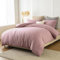 Soifox Bettwäsche 180x200 Rosa - aus Mikrofaser Bügelfrei & Knitterfrei Bettbezug 180 x 200 Set mit 80x80 cm Kissenbezug 2er Set Bettwasche mit Reißverschluss