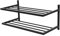 FRAMADO - Schuhregal Metall - Schuhregal Hängend - 70 x 33 x 31 cm - mit 2 Ablagen, Wandmontage - Schuh Organizer für Flur, Garderobe - Schuhablage SCARPE Schwarz