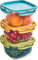 Snips, SnipsLock MIXCOLOR, Set 3 Contenitori Per Cibi, 3 x 1 LT, Quadrato, 14,7 x 14,7 x 12 cm, Made in Italy