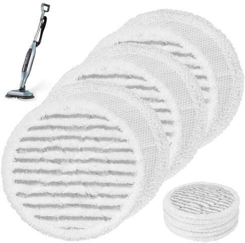 6Pcs Replacement Steam Mop Pads Compatible with Shark, Reusable Washable Steam Steam Mop Scrub All-in-One Cleaning Pads Compatible with Shark S7000 S7001 T2 T21 U6002