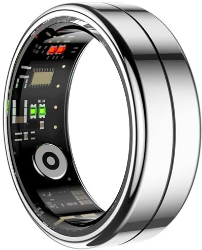 Smart Ring Fitness Tracker Heart Rate Monitor Sleep Tracker Blood Oxygen Health Fitness Ring Step Counter Calories Pedometer Waterproof Remote Camera Multi-Sport Mode Smart Rings for Men Women