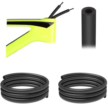 2 Stk Fahrrad 1,6M/lot Rahmen,Gehäuse Dämpfer,Fahrräder schallabsorbierendes Kabel,Fahrräder Schaumstoffhülse,für Fahrrad-Schalt-/Brems-/Hydraulikschläuche bis zu einem Außendurchmesser von 6mmSchwarz