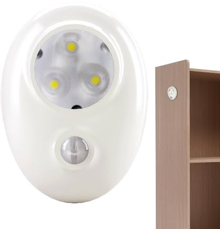 Niesel Night Lights Motion Sensor | Motion Activated Bedroom Night Light | Compact Intelligent Sensor LED Lamp for Hallway Bathroom Cabinets Corridors Stairs Wardrobes
