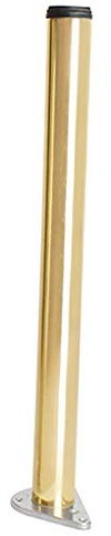 Metallmöbelbeine 2 Stück verstellbare Tischbeine aus Edelstahl, runde Küchenarbeitsplatten/Einheiten/Frühstückstheken/Schreibtische – höhenverstellbar bis 30 mm(Gold,90CM)