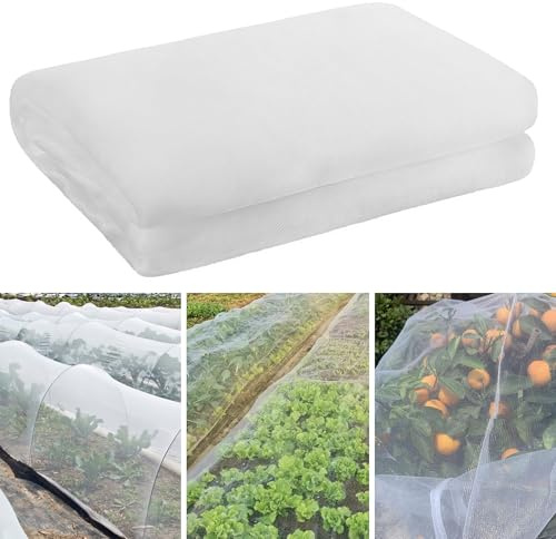 TIYCNIY Garden Insect Netting, 2.5x6M Fine Mesh Netting for Vegetables Plants Fruits Flowers Crops Greenhouse, Anti Bird Butterfly Net Cover for Outdoor
