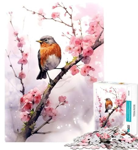 1000-teiliges Puzzle für Teenager Robin Hood Vögel Entspannungsspiel Lernspiel Herausforderung Spielzeug Geburtstagsgeschenk Analyse und Logik (Größe 38x52cm)
