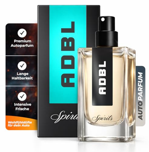 ADBL Spirits Posh Premium Auto Parfüm | Langanhaltender Autoduft, Intensiver Lufterfrischer mit edler Duftkomposition für den Fahrzeuginnenraum | Auto Duft Alternative zu Duftbaum Auto | 30ml
