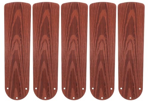 STOBAZA 5 Ersatz-deckenventilatorflügel, 52,6 Cm Lang, aus Kunststoff, für Reparatur Und Aufrüstung von Deckenventilatoren mit Elektrischem Arm, für Den Innen- Und Außenbereich, Braune
