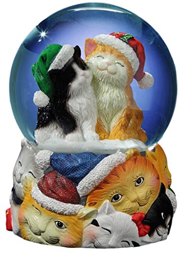 San Francisco Spieluhr Weihnachtskatzen-Schneekugel, Farbe: Mehrfarbig