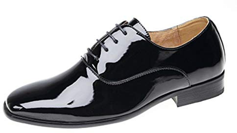 Scarpe Oxford da uomo da sera/uniforme nero vernice, M710, nero