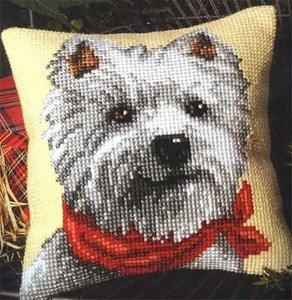 Vervaco Westie Cushion Front Chunky Cross Stitch Kit