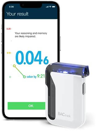 BACtrack Etilometro Mobile, Precisione di Livello Professionale, Connettività Wireless con Dispositivi Apple iPhone, Android Google e Samsung, Integrazione con HealthKit di Apple