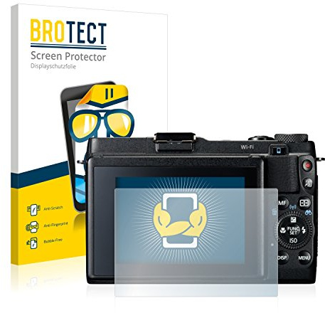 BROTECT (2 Stück Schutzfolie für Canon PowerShot G1 X Mark II Displayschutz Folie Made in Germany, Ultra-Klar