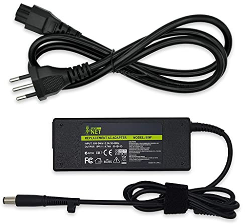 19V 4.74A 90W Alimentatore Caricabatterie compatibile con Pc HP Compaq CQ56 CQ57 CQ58 CQ60 CQ61 CQ62 CQ70 6715B 6720T 6730S 6735B Pavilion DV6 DV7 G4 G6 G7 G42 G60 G61 G62 G72 DM4 M6 [7,4 x 5,0 mm]
