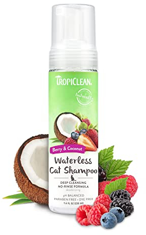 TropiClean Deep Cleaning Waterless Shampoo für Katzen, 218ml, hergestellt in den USA