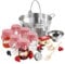 VonShef Jam Making Kit, Includes 6 Jam Jars with Lids, Induction Hob Safe Maslin Pan, Thermometer & Spoon, For Homemade Jams, Chutneys & Preserves