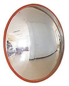 KATSU Konvexer Verkehrsspiegel Sicherheitsspiegel für Zufahrten, Lagerhäuser, Garagen und Geschäfte, Beseitigen Sie tote Winkel, im Innen- und Außenbereich (45cm, Wandhalterungen) 457133