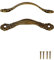 Fuxxer 2x Antike Schubladen-Griffe, Eisen-Griffe, Bronze Design, 80 x 14 mm, 2er Set