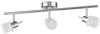 ledscom.de Deckenleuchte MIRAS, dreiflammig inkl. LED GU10 Lampen, je 630lm, warm-weiß