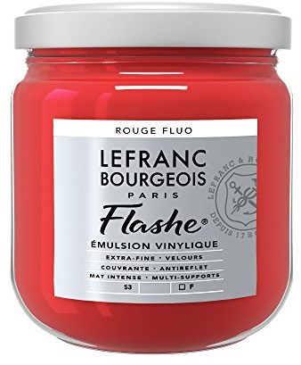 Lefranc Bourgeois Flashe Acrylique Pot 400ml Rouge Fluo
