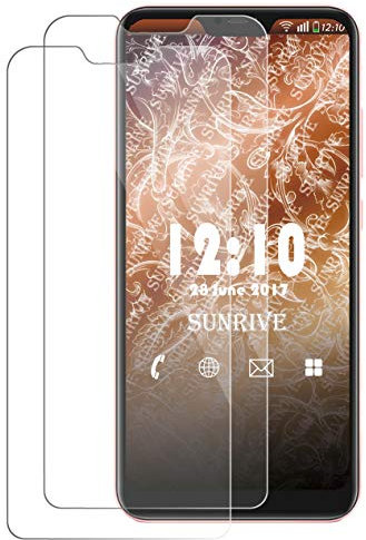 Sunrive 2 X para Xiaomi Mi A2 Lite, Protector de Pantalla de Cristal Templado Ultra-Clear con 9H dureza y fácil instalación
