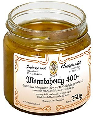 Imkerei Nordheide Manuka Honig MGO 400+ 250g – aus Neuseeland, im Glas | Laborgeprüft | reines Naturprodukt | kräftig-herber Geschmack | Imkerei seit 1978