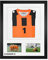 Bilderrahmen Trikotrahmen stabil RahmBig Schwarz 50 X 70 cm Rahmen für Trikots, Sport shirts + Passepartout Reinweiß