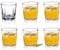 KADAX Trinkgläser aus hochwertigem Glas, 6er Set, Wassergläser, dickwandige Saftgläser, geriffelte Gläser für Wasser, Drink, Saft, Party, Cocktailgläser, Getränkegläser (niedrig, 300ml)