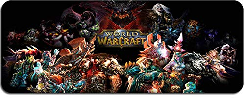 Junchen&Zhang World of Warcraft Gaming-Mauspad - Super groß (75, 900 x 400 mm, Schwarz, Schaumstoff)