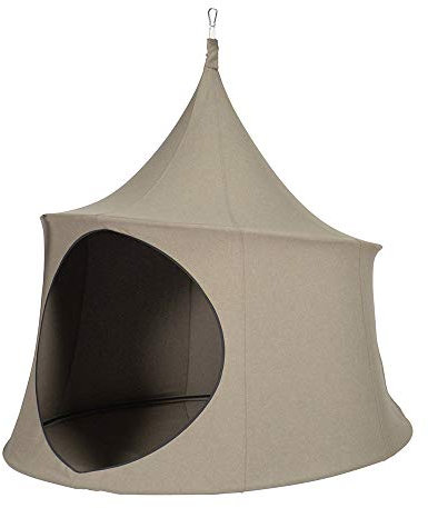 Cacoon Domo Einzel-Olefin-Schaukelzelt, Lounge-Stuhl, Hangout-Pod für Erwachsene und Kinder – hängende Baum-Schaukel, runder Sitz, Liege, Tagesbett, Hängematte für den Innen- und Außenbereich