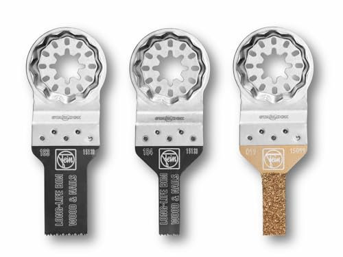 FEIN Combo Starlock MINI CUT|3 accesorios, ideales para escotaduras pequeñas y trabajos en espacios estrechos, Adecuados para todas las FEIN MultiTools, alojamiento Starlock, 100% Calidad