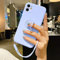 Pepmune Kompatibel mit iPhone X iPhone XS Handyhülle Silikon Case mit Ring Halter Slim Liquid Silikon Hülle mit Lanyard Silikonhülle mit innem Microfaser Tuch Case Cover für iPhone X/Xs, Lila