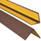 ProfiPVC Profilo angolare 35 x 35 mm, 150 cm, angolo di plastica in gomma PVC, autoadesivo, protezione dei bordi elastica, profilo di protezione degli angoli, facile da montare, colore marrone