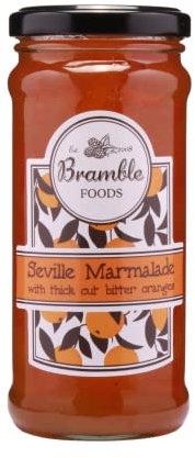 Bramble Foods | Vasetto Marmellata Inglese | Arance Amare di Siviglia con Taglio Pezzetti - 1 x 340 Gr | Composta di Frutta