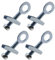 Be In Your Mind 4pcs 10mm tensor de cadena ajustador con tuercas anti-aflojamiento acero plata para Mini Moto Race Bikes Dirt Bikes Quads