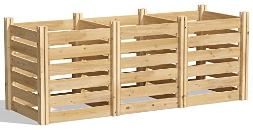 Greenes Fence Premium Cedar Wood Composter, 24 W x 72 L x 31 H (3/4 Thick) / 231.9 Gallons - Made in USA with North American Cedar