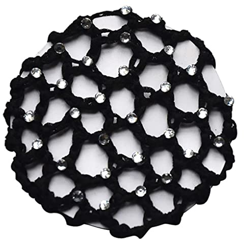 Ruluti Haarnetz Baumwolle Bun Halter Ballett Elastische Seite Haar Netz Huthalter Passend Für Ballet Dance Krankenschwester, Schwarz, 3.9 inch