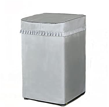YiYYPT Coprilavatrice Carica dall'alto Antipolvere Coprilavatrice Verticale Impermeabile Protezione per Lavatrice a Ruota ondulata Protezione con Cerniera Anti-Spruzzi (Silver,XL)
