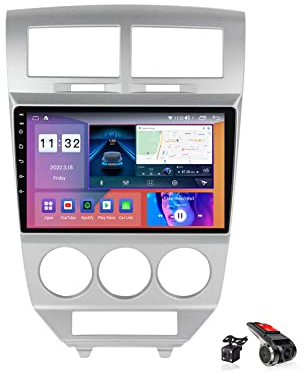 DLYAXFG Android 12.0 Autoradio 2 DIN Stereo 1 DIN Carplay per Dodge Caliber 2007-2014 Car Tablet Android 10 Pollici Schermo MP5 Lettore Multimediale Receiver GPS Traker con 4G WiFi DSP SWC,M150S