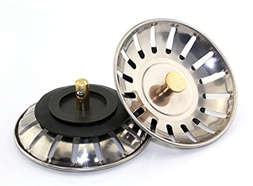 1 Pièces Bouchon Evier Cuisine Inox - Filtre Evier Cuisine Universel (Dia: 80MM), Bonde Evier avec 20 Fentes, Grille Evier Cuisine Antiblocage, Panier pour Evier Inox Vidange Rapide