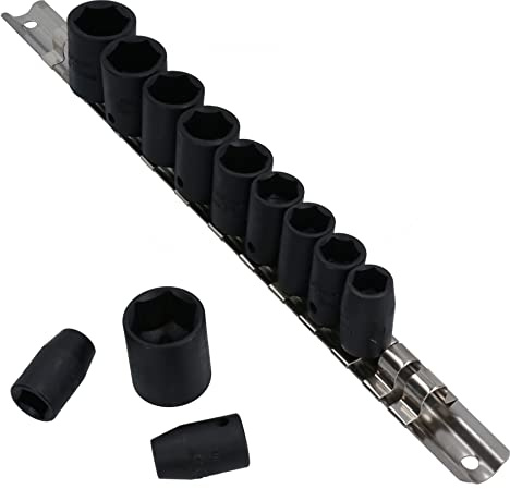 3/8in Drive Shallow Metric MM Impact Sockets 8mm – 19mm 6 Sided 12pc Set