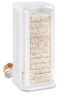 Tescoma 896968, 4Food, Contenitori per Alimenti, Contenitore per Gallette, Contenitore per Fette Biscottate Quadrate, Plastica