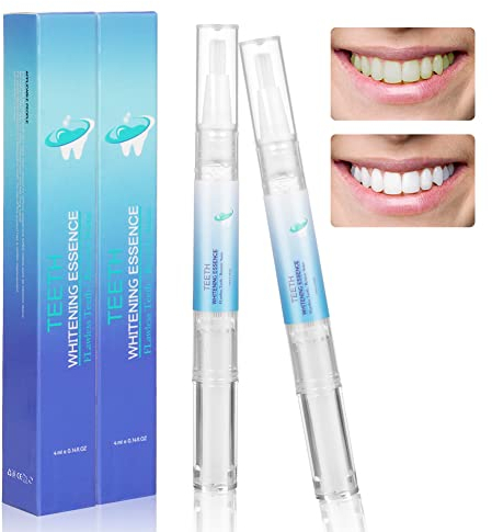 ACWOO Teeth Whitening Essence, 2 Stück Zahnaufhellung Stift, Sanftes Teeth Whitening Stift, Zahnaufhellung Gel, Bleaching Stift, Schmerzfreies Zahnbleaching, Effektiv Flecken Entfernen