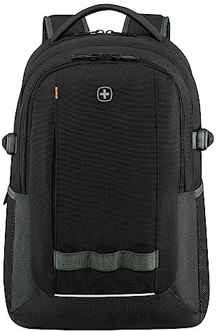 WENGER Zaino Porta PC Ryde con Tasca per Tablet, Notebook 16”, Tablet 10”, 26 l, Uomo Donna, Ufficio Viaggi di Lavoro Università, Sostenibile, Nero, 612567