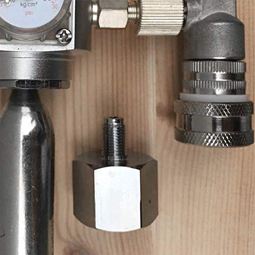 Adaptador de Barril, Agua de Soda Adaptador de CO2 Mini Regulador Homebrew Beer Corny Keg 3/8‑24UNF a 6ACME‑6G